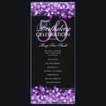 Elegant 50th Birthday Party Program Purple w/ Menu<br><div class="desc">Elegant "Birthday Party Program" design with Sparkles & Lights in Purple w/ custom text.</div>