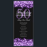 Elegant 50th Birthday Party Program Purple w/ Menu<br><div class="desc">Elegant "Birthday Party Program" design with Sparkles & Lights in Purple w/ custom text.</div>