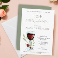 Elegant 50th Birthday Red Wine Surprise Party