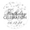 Elegant 50th Birthday Silver Foil Glitter Lights