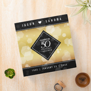 Elegant 50th Golden Wedding Anniversary Binder