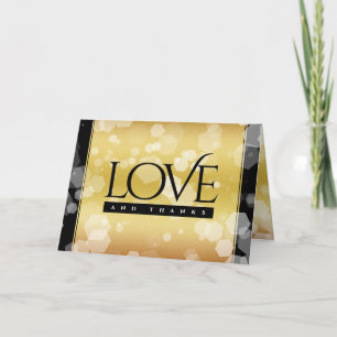 Elegant 50th Golden Wedding Anniversary Thank You Card