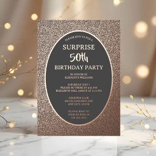 Elegant 50th Photo on Back Custom Birthday Unique