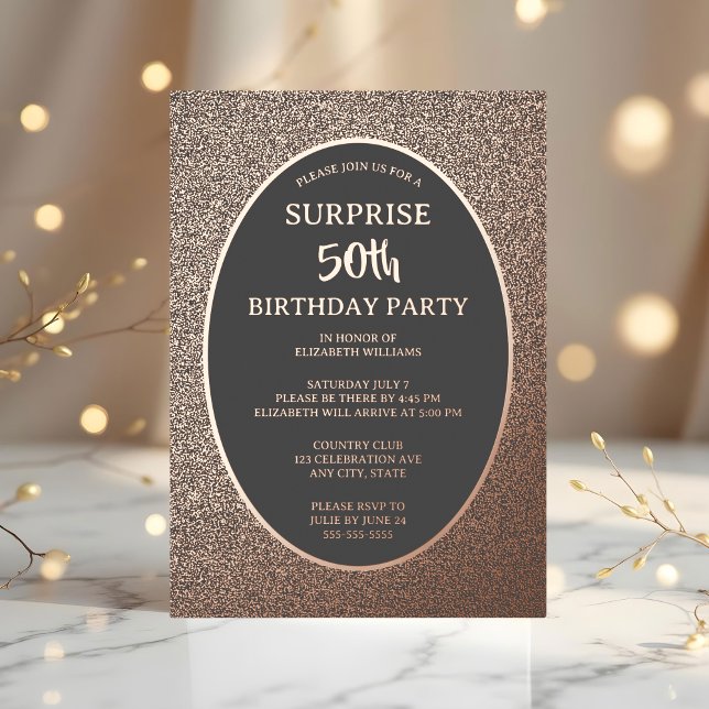 Elegant 50th Photo on Back Custom Birthday Unique (Creator Uploaded)