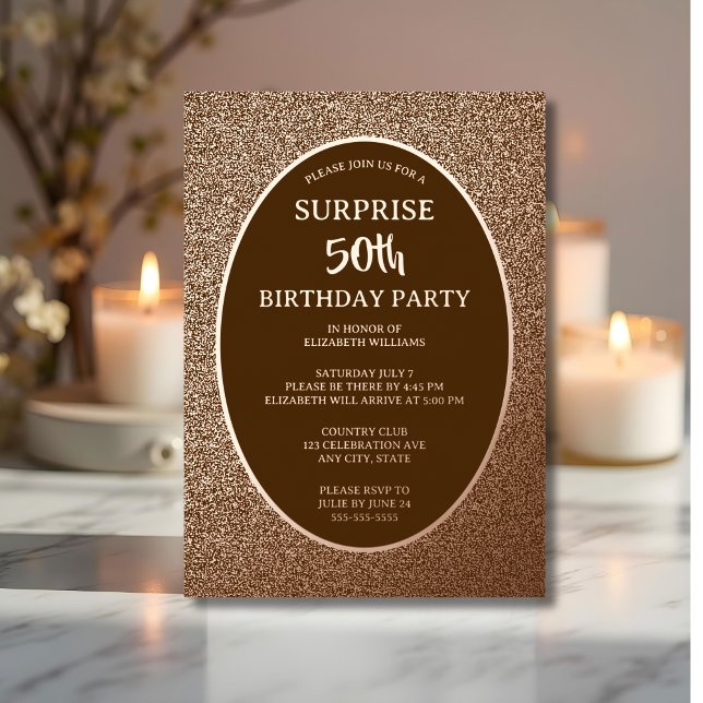 Elegant 50th Photo on Back Custom Birthday Unique (Creator Uploaded)