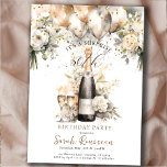 Elegant 50th Surprise Birthday Party Invitation<br><div class="desc">Elegant surprise 50th birthday party invitation,  featuring watercolor balloons,  blush pink,  cream florals and a scattering of faux gold confetti. Customize for any age.</div>