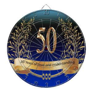 Elegant 50th Wedding Anniversary Gifts Dartboard