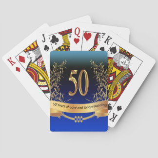 Elegant 50th Wedding Anniversary Gifts Playing Cards