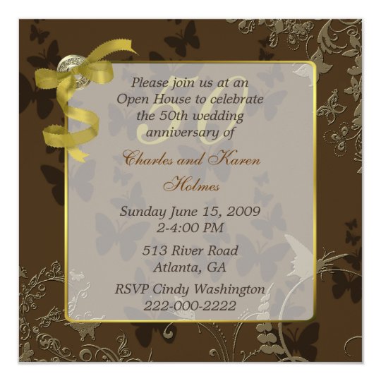  Elegant  50th  Wedding  Anniversary  Invitation  Zazzle ca