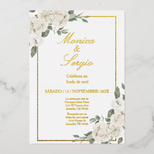 Elegant 50th Wedding Invitation in Spanish