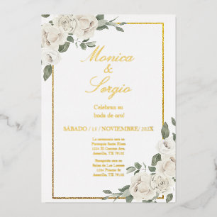 Elegant 50th Wedding Invitation in Spanish