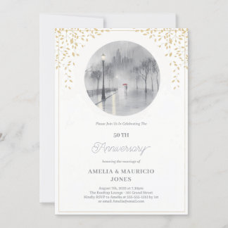 Elegant 50th WeddingbAnniversary  Invitation