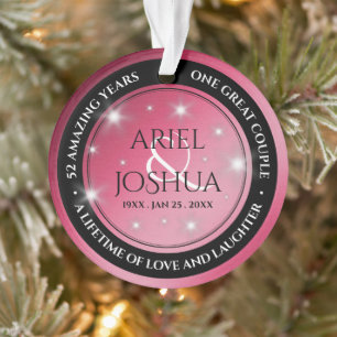 Élégant 52ème anniversaire de Mariage de rubis éto