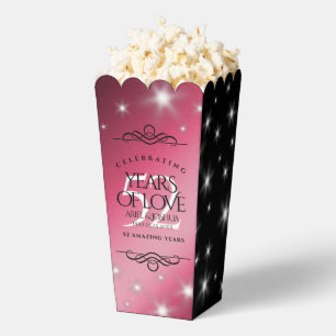 Elegant 52nd Star Ruby Wedding Anniversary Favor Box