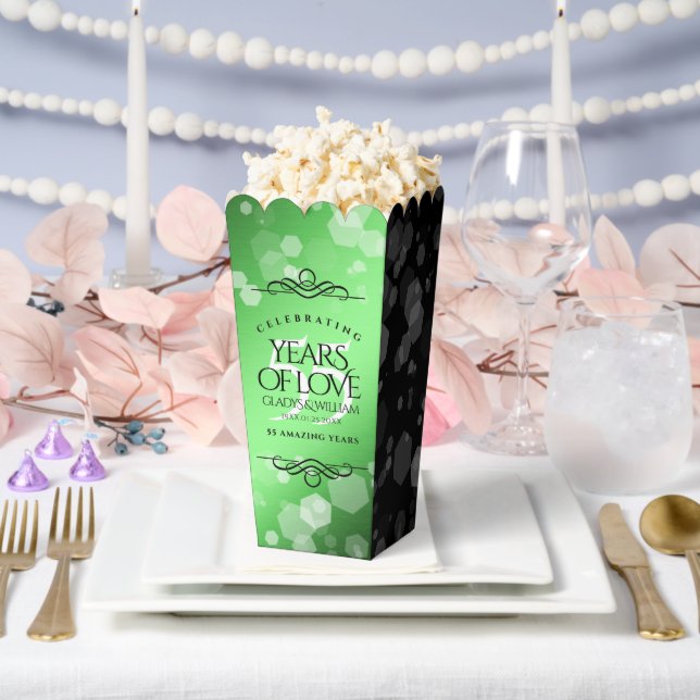 Elegant 55th Emerald Wedding Anniversary Favor Box (Wedding)