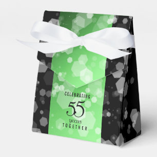 Elegant 55th Emerald Wedding Anniversary Favor Box