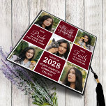 Elegant 5 Photo Collage Monogram Inspirational  Graduation Cap Topper<br><div class="desc">Celebrate your graduate with these modern and elegant photo collage graduation cap topper. Customize with 5 of your favourite senior or college photos, and personalize with monogram initial, name, graduating year, high school or college name. Inspirational quote: "Take Pride in how far you have come, Have Faith in how far...</div>