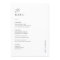 Elegant 5x7" Wedding Table Menu Cards Flat Menu