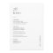 Elegant 5x7" Wedding Table Menu Cards Flat Menu