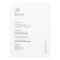 Elegant 5x7" Wedding Table Menu Cards Flat Menu