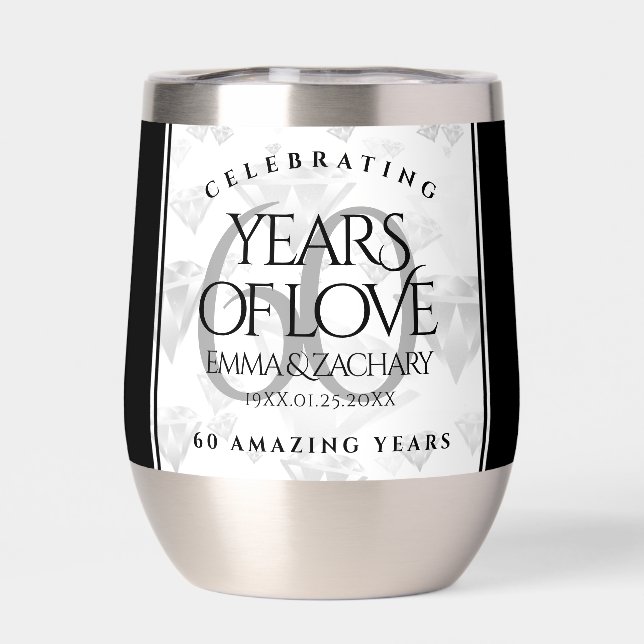 Élégant 60e anniversaire de Mariage de diamant (Arrière)