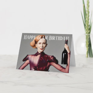 Elegant 60th Birthday Card for A Wine Mom