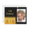 Elegant 60th birthday invitation black gold photo