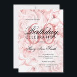 Elegant 60th Birthday Party Floral Rose Gold  Invitation<br><div class="desc">Elegant 60th Birthday Party Floral Rose Gold invitation template.</div>