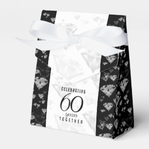 Elegant 60th Diamond Wedding Anniversary Favor Box