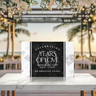 Elegant 60th Diamond Wedding Anniversary Guest Book