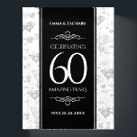 Elegant 60th Diamond Wedding Anniversary Paperweight<br><div class="desc">Make the 60th diamond wedding anniversary a memorable event with this commemorative paperweight! Elegant white lettering with stylized diamond confetti styled on black and white backgrounds add a memorable touch for this special occasion and extraordinary milestone. Personalize with the couple's names and dates of marriage. Design © W.H. Sim. See...</div>