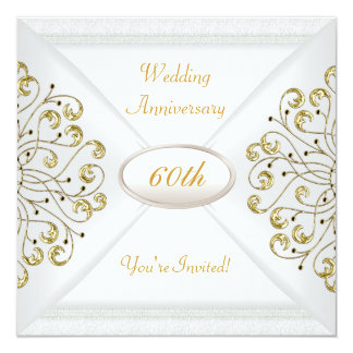 60th Wedding  Anniversary  Invitations Announcements 