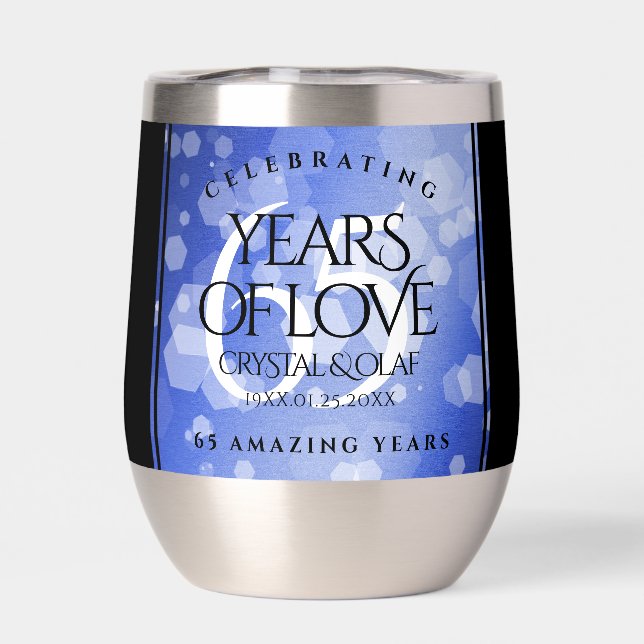 Elegant 65th Blue Sapphire Wedding Anniversary (Back)