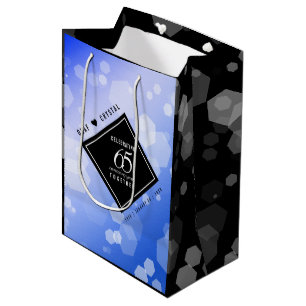 Elegant 65th Blue Sapphire Wedding Anniversary Medium Gift Bag