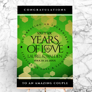 Elegant 66th Titanite Wedding Anniversary Acrylic Sign