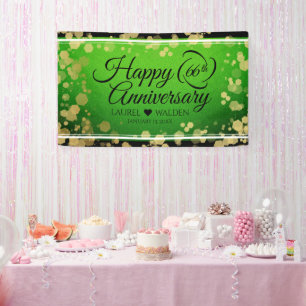 Elegant 66th Titanite Wedding Anniversary Banner
