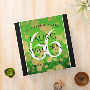 Elegant 66th Titanite Wedding Anniversary Binder