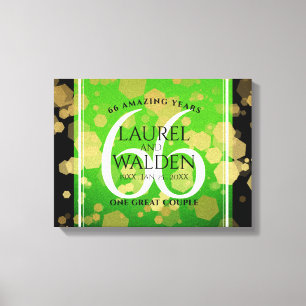 Elegant 66th Titanite Wedding Anniversary Canvas Print