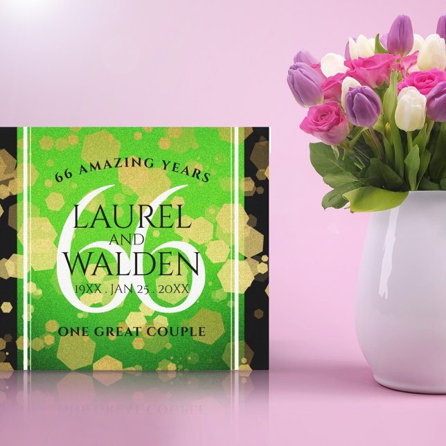 Elegant 66th Titanite Wedding Anniversary Canvas Print (Creator Uploaded)