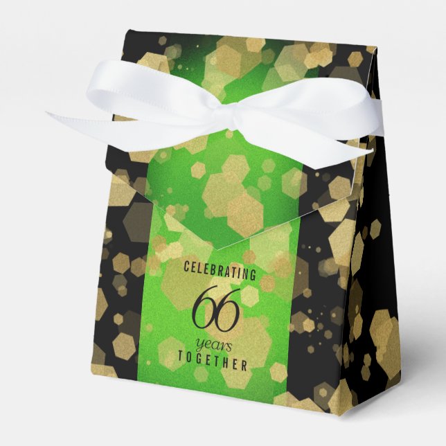 Elegant 66th Titanite Wedding Anniversary Favor Box (Front Side)