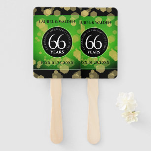 Elegant 66th Titanite Wedding Anniversary Hand Fan