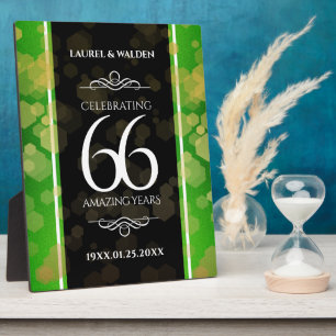 Elegant 66th Titanite Wedding Anniversary Plaque