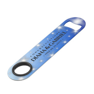 Elegant 67th Star Sapphire Wedding Anniversary Bar Key