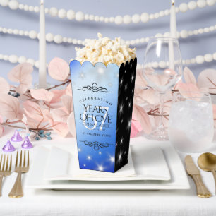 Elegant 67th Star Sapphire Wedding Anniversary Favor Box