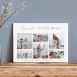 Elegant 6 Photo Collage Happiest Hanukkah Holiday Card<br><div class="desc">Share cheer with these modern minimal Hanukkah holiday cards featuring 6 of your favourite photos in a horizontal grid collage layout. "Happiest Hanukkah" appears at the top in hand lettered calligraphy and classic serif lettering. Personalize this elegant minimalist design with your family name and the year beneath.</div>