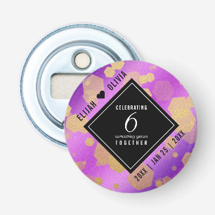 Elegant 6th Amethyst Wedding Anniversary Bottle Op Bottle Opener