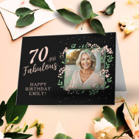 Elegant 70 and Fabulous Flower 70th Birthday Photo
