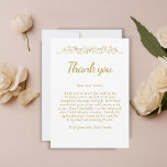 Elegant 70 and Fabulous Ornament 70th Birthday Thank You Card<br><div class="desc">Elegant 70 and Fabulous Ornament 70th Birthday Thank you Card. 70 and fabulous text in trendy golden script and an elegant ornament. Add your text and names.</div>