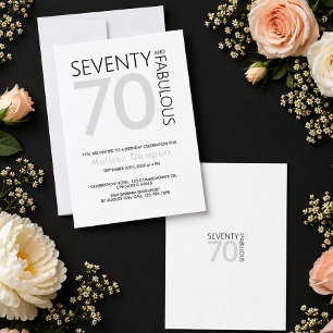 Elegant 70th Birthday Celebration for Her Invitation