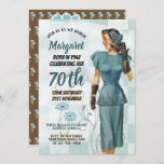 Elegant 70th Birthday Invite RETRO 1940s Woman<br><div class="desc">1.Many items featured here can be used for a variety of occasions other than stated - simply edit the text as required.
_______________________________________________________________________ 
2. If you require assistance,  matching items or would like a custom design contact Designer LeahG via the tab below.
_______________________________________________________________________</div>